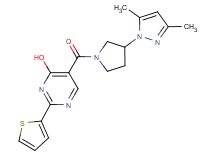 5-{[3-(3,5-dimethyl-1H-pyrazol-1-yl)pyrrolidin-1-yl]carbonyl}-2-(2-thienyl)pyrimidin-4-ol