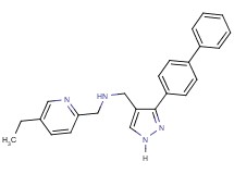 1-[3-(4-biphenylyl)-1H-pyrazol-4-yl]-N-[(5-ethyl-2-pyridinyl)methyl]methanamine