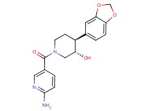 (3S*,4S*)-1-[(6-aminopyridin-3-yl)carbonyl]-4-(1,3-benzodioxol-5-yl)piperidin-3-ol