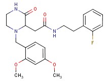 2-[1-(2,4-dimethoxybenzyl)-3-oxo-2-piperazinyl]-N-[2-(2-fluorophenyl)ethyl]acetamide