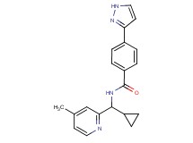 N-[cyclopropyl(4-methyl-2-pyridinyl)methyl]-4-(1H-pyrazol-3-yl)benzamide