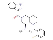 N-[2-(dimethylamino)ethyl]-N-{[1-(2-fluorobenzyl)-3-piperidinyl]methyl}-1,4,5,6-tetrahydrocyclopenta[c]pyrazole-3-carboxamide
