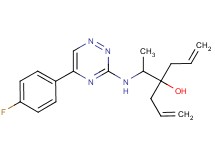 4-(1-{[5-(4-fluorophenyl)-1,2,4-triazin-3-yl]amino}ethyl)-1,6-heptadien-4-ol
