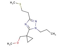 5-[1-(methoxymethyl)cyclopropyl]-3-[2-(methylthio)ethyl]-1-propyl-1H-1,2,4-triazole