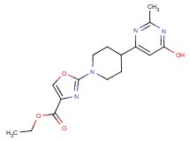ethyl 2-[4-(6-hydroxy-2-methyl-4-pyrimidinyl)-1-piperidinyl]-1,3-oxazole-4-carboxylate