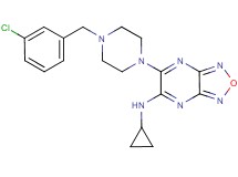 6-[4-(3-chlorobenzyl)-1-piperazinyl]-N-cyclopropyl[1,2,5]oxadiazolo[3,4-b]pyrazin-5-amine