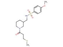 4-methoxy-N-({1-[3-(methylthio)propanoyl]-3-piperidinyl}methyl)benzenesulfonamide