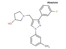 (3R)-1-{[3-(3-fluorophenyl)-1-(3-methylphenyl)-1H-pyrazol-4-yl]methyl}-3-pyrrolidinol