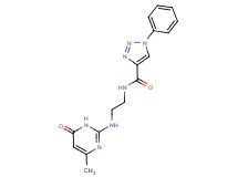 N-{2-[(4-methyl-6-oxo-1,6-dihydro-2-pyrimidinyl)amino]ethyl}-1-phenyl-1H-1,2,3-triazole-4-carboxamide