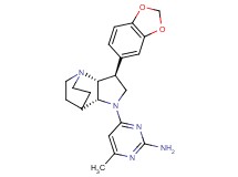 4-[(2R*,3S*,6R*)-3-(1,3-benzodioxol-5-yl)-1,5-diazatricyclo[5.2.2.0~2,6~]undec-5-yl]-6-methyl-2-pyrimidinamine