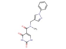 N-methyl-2,4-dioxo-N-[(1-phenyl-1H-pyrazol-4-yl)methyl]-1,2,3,4-tetrahydro-5-pyrimidinecarboxamide