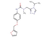 N'-[4-(2-furylmethoxy)phenyl]-N-[(4-isopropyl-4H-1,2,4-triazol-3-yl)methyl]-N-methylurea