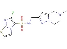 6-chloro-N-(4,5,6,7-tetrahydropyrazolo[1,5-a]pyrazin-2-ylmethyl)imidazo[2,1-b][1,3]thiazole-5-sulfonamide hydrochloride