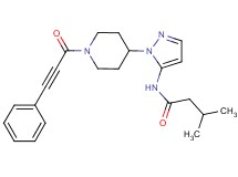 3-methyl-N-{1-[1-(3-phenyl-2-propynoyl)-4-piperidinyl]-1H-pyrazol-5-yl}butanamide