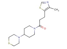 4-{1-[3-(4-methyl-1,3-thiazol-5-yl)propanoyl]piperidin-4-yl}thiomorpholine