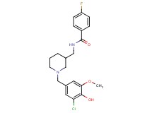 N-{[1-(3-chloro-4-hydroxy-5-methoxybenzyl)-3-piperidinyl]methyl}-4-fluorobenzamide