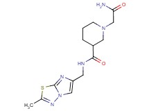 1-(2-amino-2-oxoethyl)-N-[(2-methylimidazo[2,1-b][1,3,4]thiadiazol-6-yl)methyl]piperidine-3-carboxamide