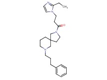 2-[3-(2-ethyl-1H-imidazol-1-yl)propanoyl]-7-(3-phenylpropyl)-2,7-diazaspiro[4.5]decane