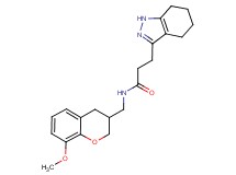 N-[(8-methoxy-3,4-dihydro-2H-chromen-3-yl)methyl]-3-(4,5,6,7-tetrahydro-1H-indazol-3-yl)propanamide