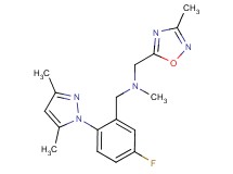 1-[2-(3,5-dimethyl-1H-pyrazol-1-yl)-5-fluorophenyl]-N-methyl-N-[(3-methyl-1,2,4-oxadiazol-5-yl)methyl]methanamine