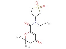 N-(1,1-dioxidotetrahydro-3-thienyl)-N-ethyl-2,2-dimethyl-4-oxo-3,4-dihydro-2H-pyran-6-carboxamide
