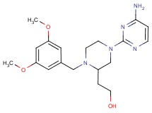 2-[4-(4-amino-2-pyrimidinyl)-1-(3,5-dimethoxybenzyl)-2-piperazinyl]ethanol