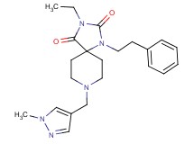 3-ethyl-8-[(1-methyl-1H-pyrazol-4-yl)methyl]-1-(2-phenylethyl)-1,3,8-triazaspiro[4.5]decane-2,4-dione