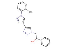 2-{4-[1-(2-methylphenyl)-1H-pyrazol-4-yl]-1H-1,2,3-triazol-1-yl}-1-phenylethanol