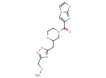 6-[(2-{[3-(methoxymethyl)-1,2,4-oxadiazol-5-yl]methyl}-4-morpholinyl)carbonyl]imidazo[2,1-b][1,3]thiazole