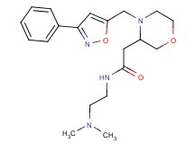 N-[2-(dimethylamino)ethyl]-2-{4-[(3-phenyl-5-isoxazolyl)methyl]-3-morpholinyl}acetamide
