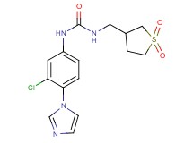 N-[3-chloro-4-(1H-imidazol-1-yl)phenyl]-N'-[(1,1-dioxidotetrahydro-3-thienyl)methyl]urea