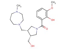 2-({(3R*,4R*)-3-(hydroxymethyl)-4-[(4-methyl-1,4-diazepan-1-yl)methyl]pyrrolidin-1-yl}carbonyl)-6-methoxyphenol