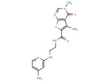 3,5-dimethyl-N-{2-[(4-methylpyridin-2-yl)amino]ethyl}-4-oxo-3,4-dihydrothieno[2,3-d]pyrimidine-6-carboxamide
