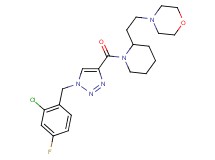 4-[2-(1-{[1-(2-chloro-4-fluorobenzyl)-1H-1,2,3-triazol-4-yl]carbonyl}-2-piperidinyl)ethyl]morpholine
