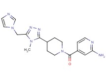 4-({4-[5-(1H-imidazol-1-ylmethyl)-4-methyl-4H-1,2,4-triazol-3-yl]piperidin-1-yl}carbonyl)pyridin-2-amine