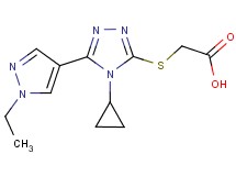 {[4-cyclopropyl-5-(1-ethyl-1H-pyrazol-4-yl)-4H-1,2,4-triazol-3-yl]thio}acetic acid