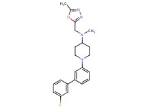 1-(3'-fluoro-3-biphenylyl)-N-methyl-N-[(5-methyl-1,3,4-oxadiazol-2-yl)methyl]-4-piperidinamine