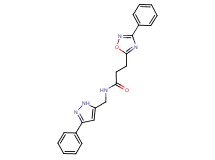 3-(3-phenyl-1,2,4-oxadiazol-5-yl)-N-[(3-phenyl-1H-pyrazol-5-yl)methyl]propanamide
