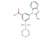 3-(2-methyl-1H-benzimidazol-1-yl)-5-(morpholin-4-ylsulfonyl)benzoic acid