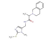 2-(3,4-dihydro-2(1H)-isoquinolinyl)-N-{[1-methyl-2-(methylthio)-1H-imidazol-5-yl]methyl}propanamide