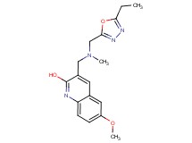 3-{[[(5-ethyl-1,3,4-oxadiazol-2-yl)methyl](methyl)amino]methyl}-6-methoxy-2-quinolinol