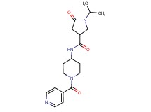 N-(1-isonicotinoyl-4-piperidinyl)-1-isopropyl-5-oxo-3-pyrrolidinecarboxamide