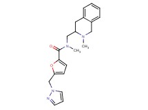 N-methyl-N-[(2-methyl-1,2,3,4-tetrahydro-3-isoquinolinyl)methyl]-5-(1H-pyrazol-1-ylmethyl)-2-furamide