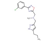1-[3-(3-chlorophenyl)-1,2,4-oxadiazol-5-yl]-N-methyl-N-[(5-propyl-1H-pyrazol-3-yl)methyl]methanamine