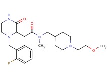 2-[1-(2-fluorobenzyl)-3-oxo-2-piperazinyl]-N-{[1-(2-methoxyethyl)-4-piperidinyl]methyl}-N-methylacetamide