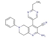 2-amino-4-(2-ethylpyrimidin-5-yl)-6-phenyl-5,6,7,8-tetrahydro-1,6-naphthyridine-3-carbonitrile