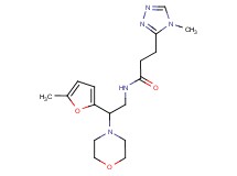 N-[2-(5-methyl-2-furyl)-2-morpholin-4-ylethyl]-3-(4-methyl-4H-1,2,4-triazol-3-yl)propanamide