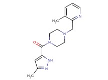 1-[(3-methyl-1H-pyrazol-5-yl)carbonyl]-4-[(3-methyl-2-pyridinyl)methyl]piperazine