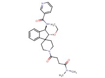 N-{(2R*,3R*)-1'-[4-(dimethylamino)-4-oxobutanoyl]-2-ethoxy-2,3-dihydrospiro[indene-1,4'-piperidin]-3-yl}nicotinamide