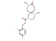4-[3-(2,4-difluorophenyl)propanoyl]-1,9-dimethyl-1,4,9-triazaspiro[5.6]dodecan-10-one